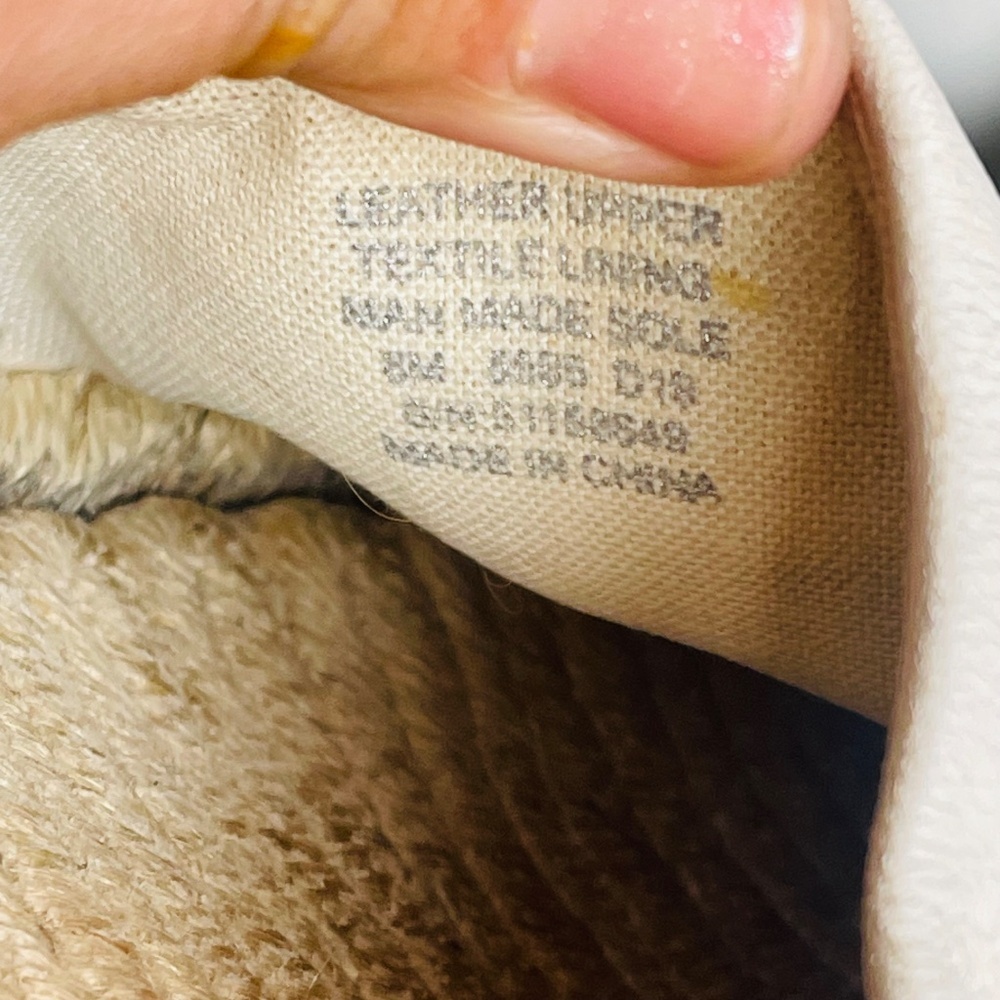 TORY BURCH Colorblock Espadrilles Leather Ivory Black Women’s - Picture 6 of 9